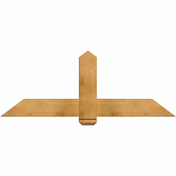 Ekena Millwork Eugene Rough Sawn Timber Gable Bracket, Western Red Cedar, 60"W x 22"H x 6"D x 6"F, 9/12 Pitch GBW060X22X0606EUG00RWR - main